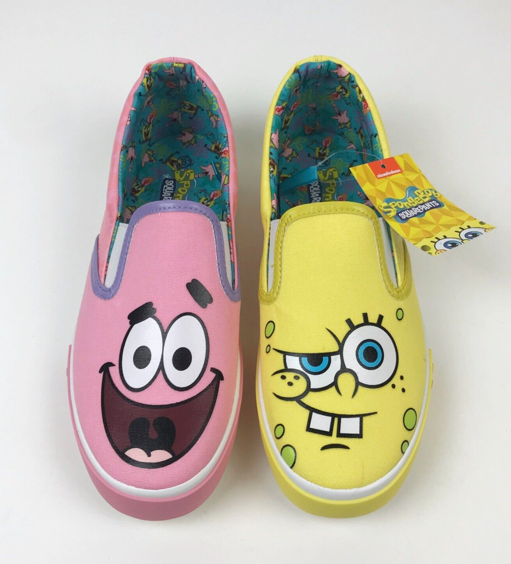 Nickelodeon Spongebob Squarepants Low Top Slip On Sneakers Women's Size 8